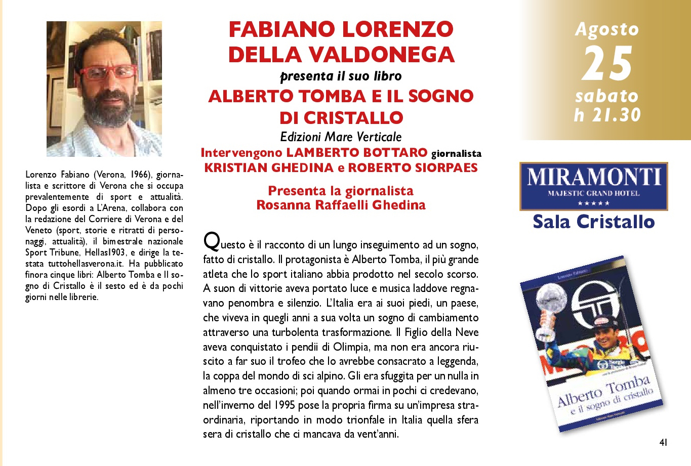 Presentazione del libro su Alberto Tomba